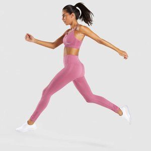 Gymshark Energy Pink Seamless Set Bra & Leggings M
